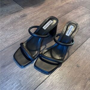 Steve Madden Black Open-Toe Heels